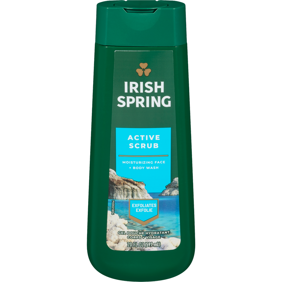 IRISH SPRING Active Scrub Moisturizing Face + Body Wash 591ml