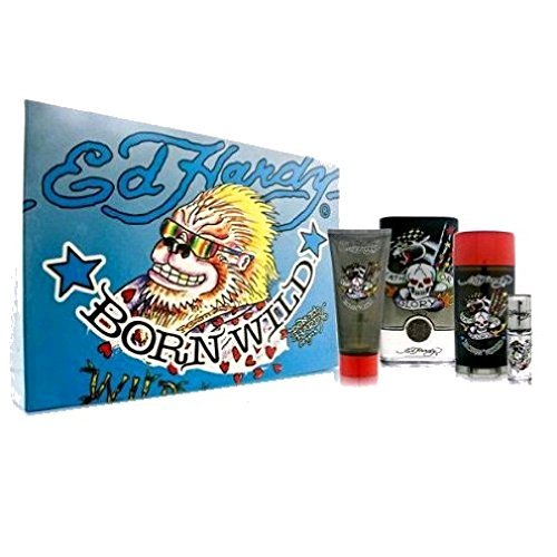 Ed Hardy Born Wild Eau De Parfum gift set 100ml