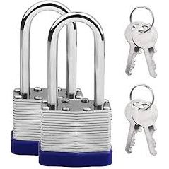 Essential Living Padlock Long Shackle w 2 Keys 40mm 1.6"