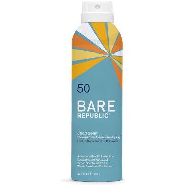 Bare Republic Clearscreen Non-Aerosol Sunscreen Spray 6OZ