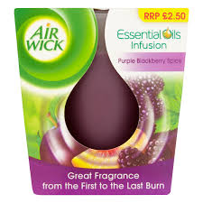 Airwick Essential Oils Infusion Purple Blackberry Spice Candle 105 g