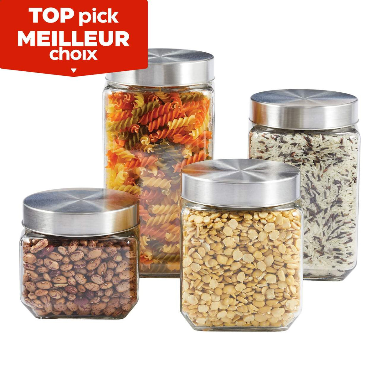 Master Chef 4-Piece Glass Food Storage Set