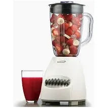 Brentwood 42-Ounce 12-Speed + Pulse Electric Blender with Glass Jar White
