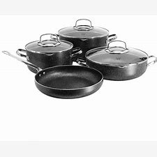 Brentwood 7-Piece Aluminum Non-Stick Cookware Set (Granite)