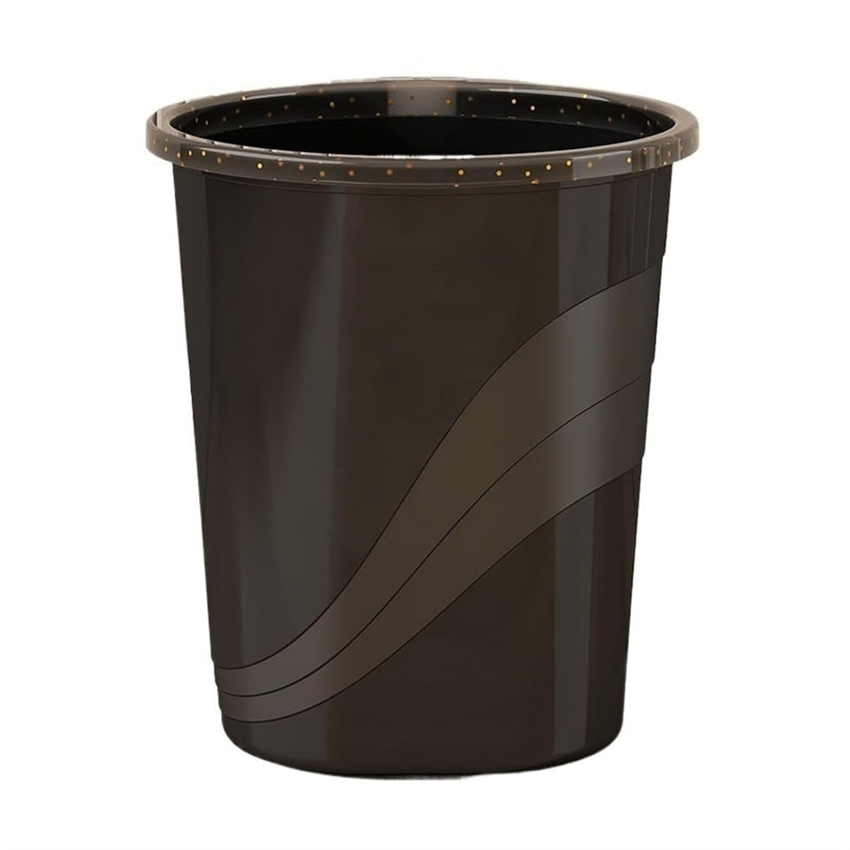 Plastic Trash Can 9Lt Blk/Grey