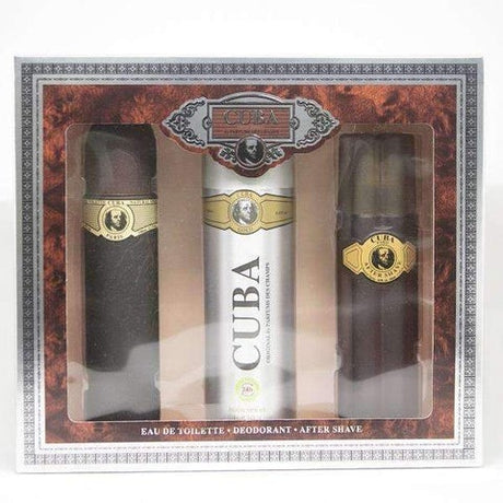Cuba 3 Piece Set For Men 100ml Eau De Toilette,200ml Body Spray,100ml After Shave - AGSWHOLESALE