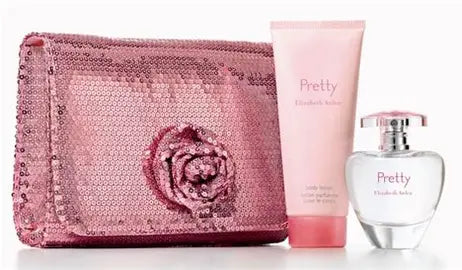 Elizabeth Arden Pretty 3pcs Gift set 100ml Eau De Toilette, 100ml Body Wash
