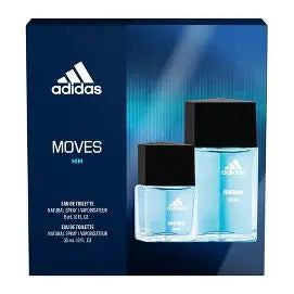 Adidas Moves Him 2pcs Gift Set 30ml Eau De Toilette & 15ml Eau De Toilette