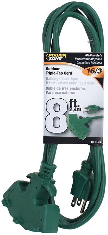 Electric Extension Cord 3 Green