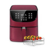 Smart 5.8q Air Fryer with Skewer Rack Set - Burgundy