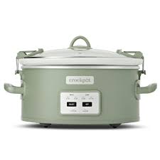 6qt Cook & Carry One Touch Programmable Slow Cooker Moonshine Green