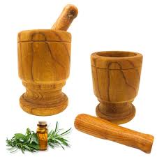 Mortar and Pestle Tall Wooden (10x17cm)