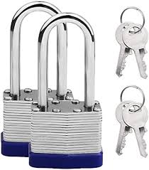 Padlock Long Shackle w 2 Keys 40mm 1.6"