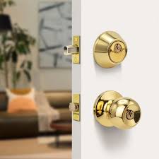 Bathroom Door Lock - Brass Plated