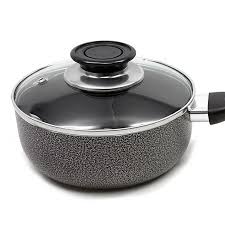 Brentwood 1.5QT Saucepan-Non-Stick Aluminum- Gray