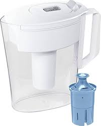 Water Filter 6 Cup Denali Water Pitcher Dispenser with Elite Water Filter - White