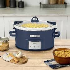 7qt Cook & Carry One Touch Programmable Slow Cooker Poseidon Blue