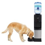 Deluxe Freestanding Water Dispenser with Pet Station - Black