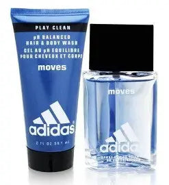 Adidas Moves Him 2pcs Gift Set 15ml Eau De Toilette & 75ml PH Balanced Hair & Body Wash