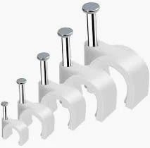 Cable Clip Round  Assorted White