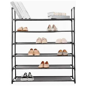 Shoe Rack 6 Tier Grey