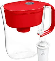 Water Filter 6-Cup Denali Water Pitcher Dispenser with Standard Water Filter - Fiery Red