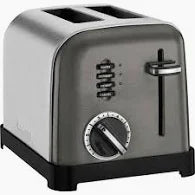 2-Slice Classic Toaster - Black Stainless Steel