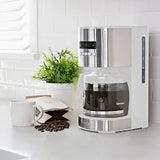 12 Cup Aroma Control Programmable Coffee Maker - White/Stainless