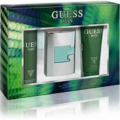 Guess Man 3pc Set 75ml Eau De Toilette, Body Spray, Shower Gel